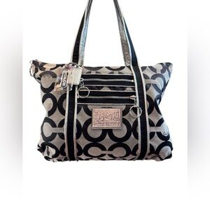 Coach Black and Gray Tote Bag